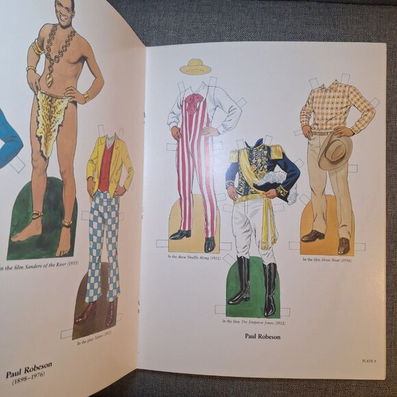 Black Paper Dolls Book Great Entertainers Tom Tierney 80s Vintage Complete Afro - Picture 4 of 6